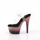 vysoké dámské růžové sandály s glitry Adore-708ss-cbpg - Velikost 36