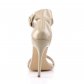 béžové dámské sandálky Amuse-10-cr - Velikost 45