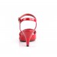 červené dámské sandálky Belle-309-r - Velikost 36