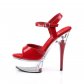 červené sandály na podpatku Captiva-609rc - Velikost 39