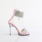 Chic-47-cbpc sexy růžové sandálky Pleaser na kovovém podpatku - Velikost 40