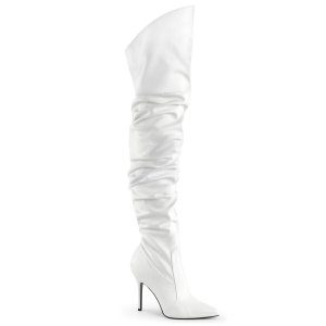 dámské bílé kozačky nad kolena Classique-3011-wpu