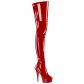 luxusní dámské červené kozačky Pleaser Delight-4000-r - Velikost 36