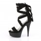 černé šněrovací dámské sandály Delight-671-bfs - Velikost 40
