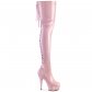 luxusní dámské růžové kozačky Pleaser Delight-3063-bp - Velikost 42