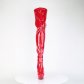luxusní dámské červené kozačky Pleaser Delight-4000-r - Velikost 42