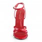 červené sandálky na vysokém jehlovém podpatku Domina-108-r - Velikost 40