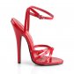 červené sandálky na vysokém jehlovém podpatku Domina-108-r - Velikost 44