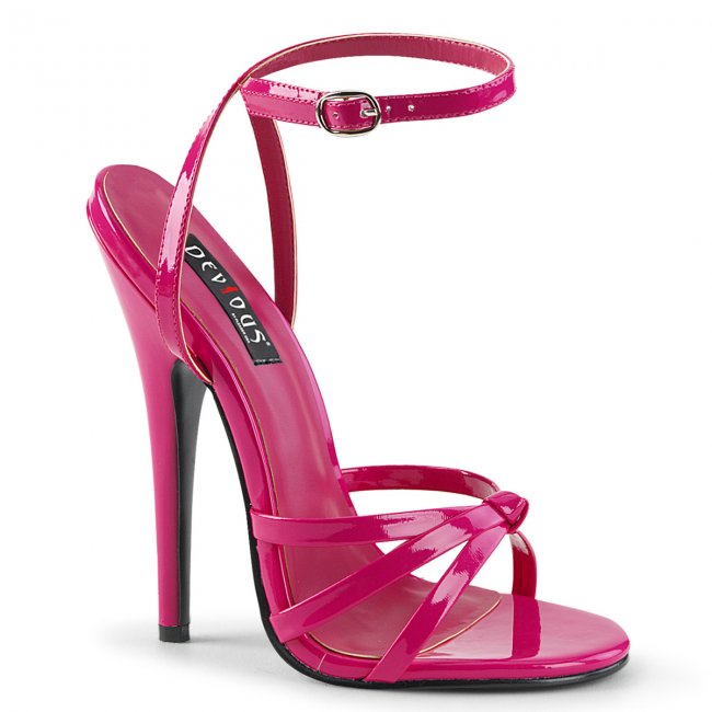 růžové sandálky na vysokém jehlovém podpatku Domina-108-hp - Velikost 46