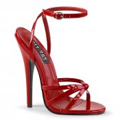 červené sandálky na vysokém jehlovém podpatku Domina-108-r