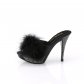 dámské černé erotické pantofle s kamínky Elegant-401f-bpu - Velikost 39