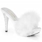 dámské bílé erotické pantofle s kamínky Elegant-401f-wpu - Velikost 36