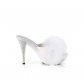 dámské bílé erotické pantofle s kamínky Elegant-401f-wpu - Velikost 35