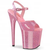 extra vysoké růžové sandále s glitry Flamingo-809gp-bpg