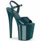 extra vysoké zelené sandále s glitry Flamingo-809gp-tlg - Velikost 44