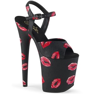 extra vysoké dámské sandále s potisky Flamingo-809kisses-bpu