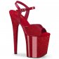extra vysoké červené sandále s glitry Flamingo-809gp-ryrg - Velikost 41