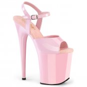 dámské růžové vysoké boty na platformě Flamingo-809-bp