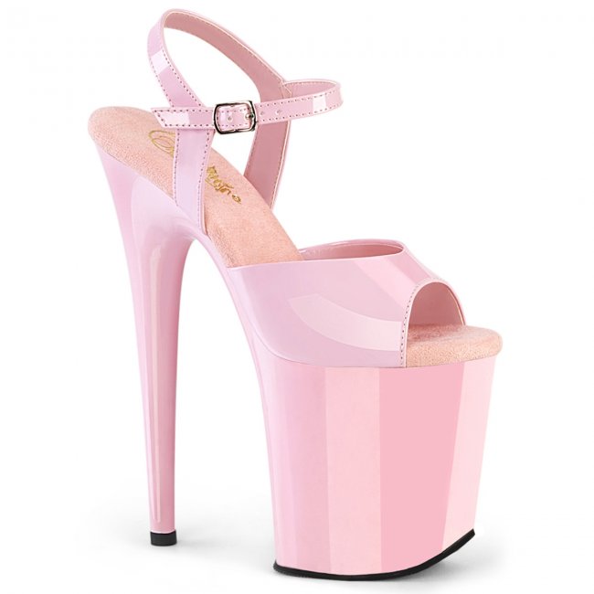 dámské růžové vysoké boty na platformě Flamingo-809-bp - Velikost 35