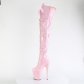 extra vysoké růžové kozačky nad kolena Flamingo-3028-bp - Velikost 36