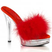 dámské červené erotické pantofle Majesty-501-8-rpuc