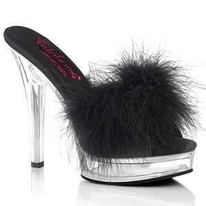 dámské černé erotické pantofle Majesty-501-8-bpuc