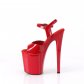 červené vysoké dámské boty na platformě Naughty-809-r - Velikost 35
