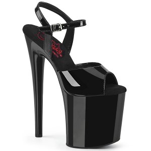černé vysoké dámské boty na platformě Naughty-809-b