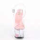 růžové vysoké dámské sandály s glitry Sky-308whg-ccbpg - Velikost 38