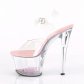 růžové vysoké dámské sandály s glitry Sky-308whg-ccbpg - Velikost 40