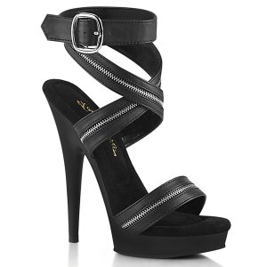 dámské černé sandálky se zipy Sultry-619-bpu