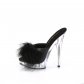 dámské černé erotické pantofle Sultry-601f-bpu - Velikost 36
